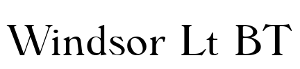 Windsor Lt BT Font Image
