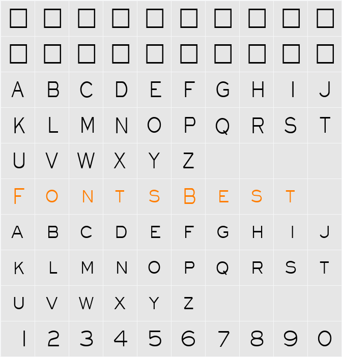EyechartCondensed Character Map