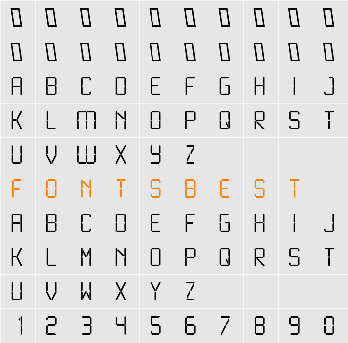 Liquid Crystal Character Map