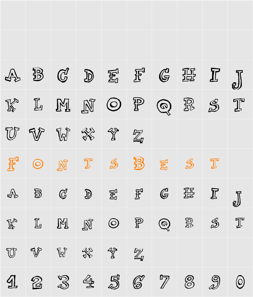 TWO AM Character Map