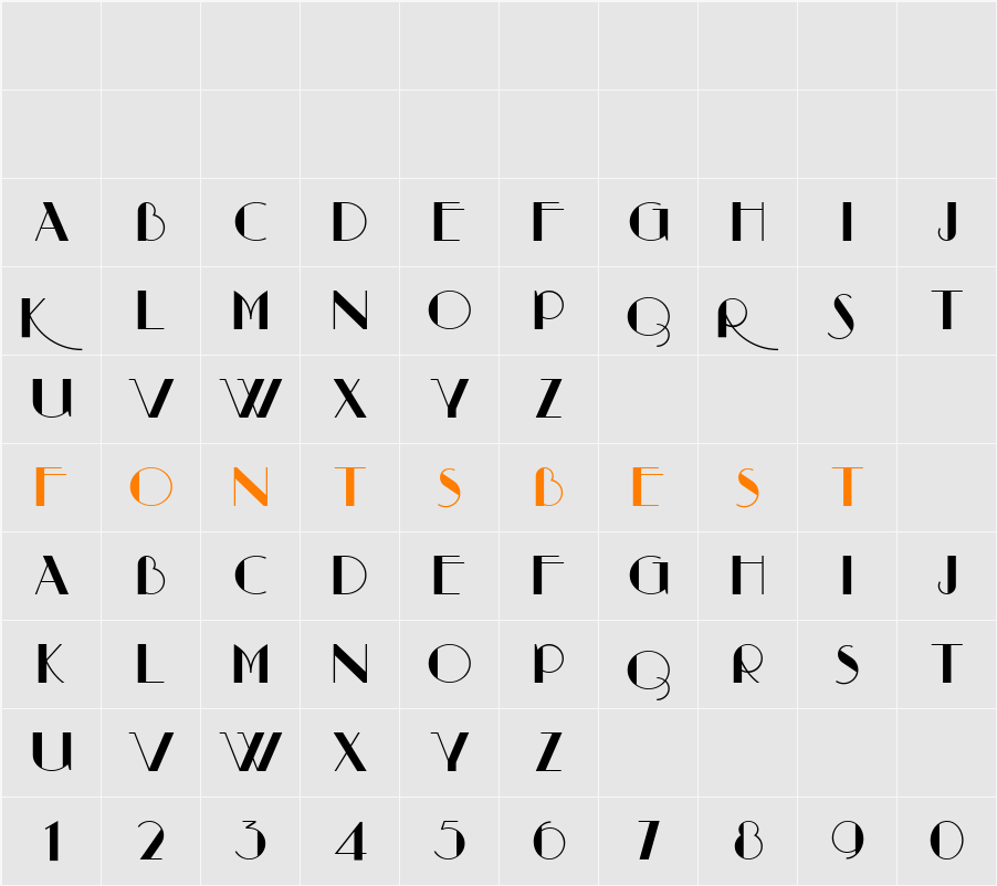 Raconteur NF Character Map