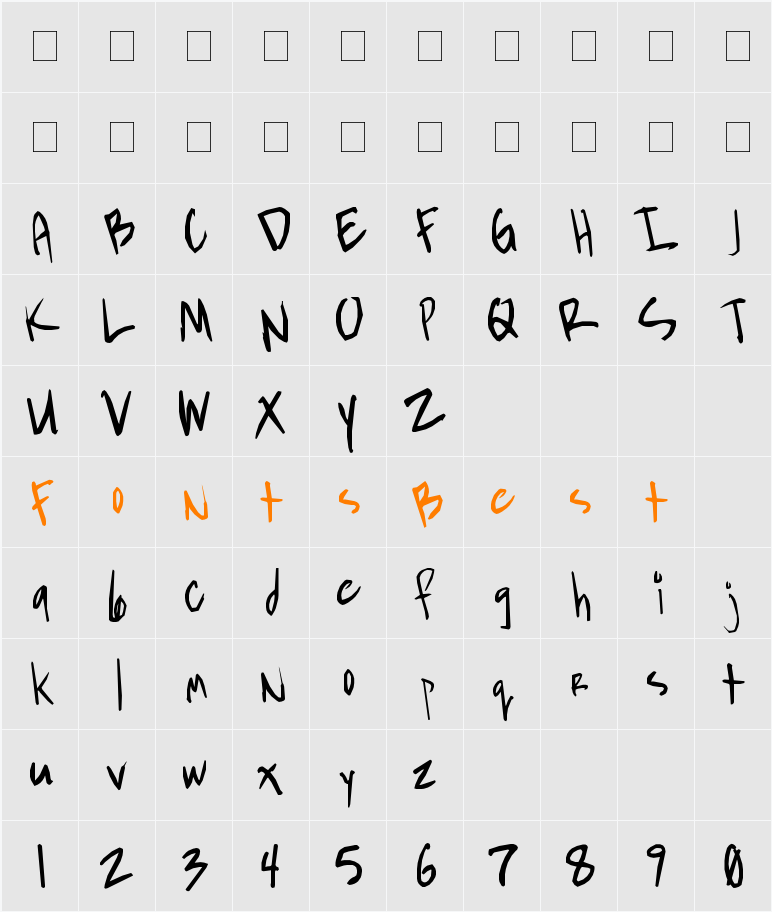 slacker Character Map