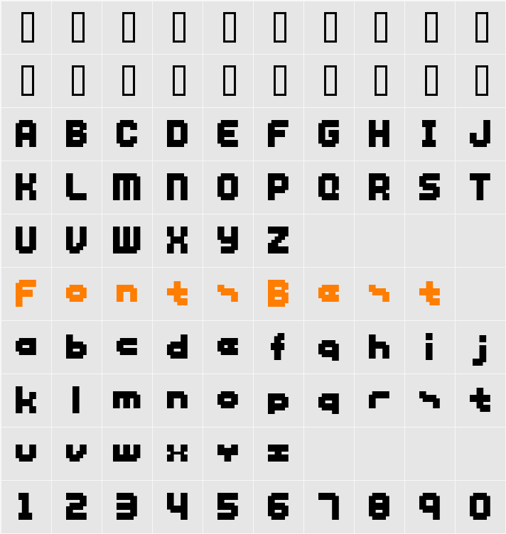 SG12 Character Map