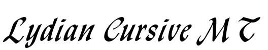 Lydian Cursive MT Font Image