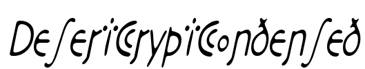DesertCryptCondensed Font Image