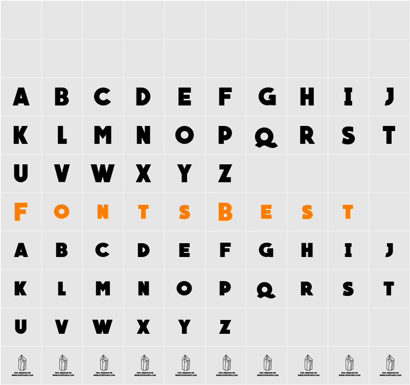 QUARTZO demo Character Map