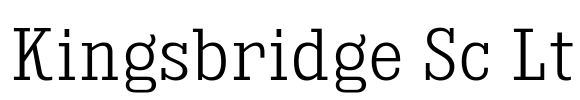 Kingsbridge Sc Lt Font Image