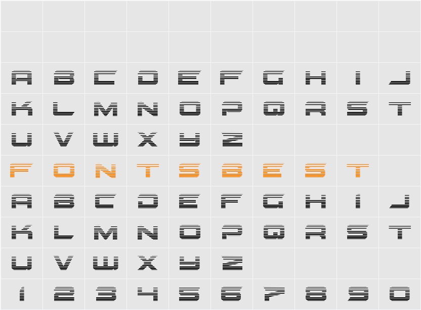 Gypsy Killer Gradient Character Map