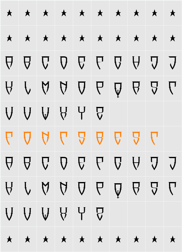Reubalach Character Map