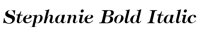 Stephanie Bold Italic Font Image