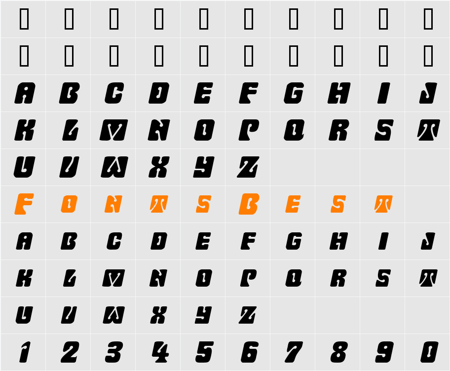 WavyOrnamental Character Map