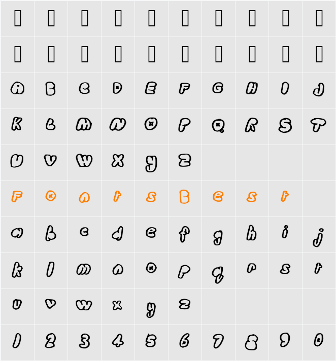 WubDub Character Map