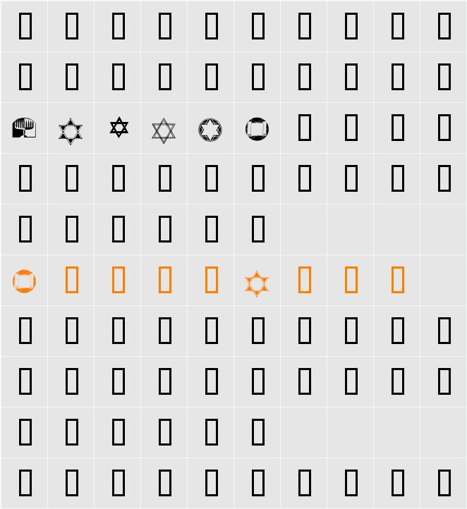 KR Passover Dings Character Map