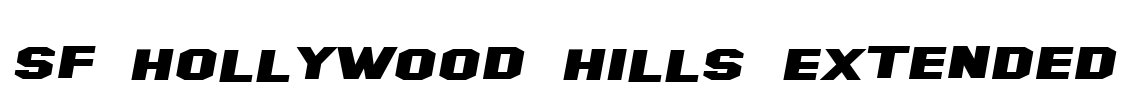 SF Hollywood Hills Extended Font Image