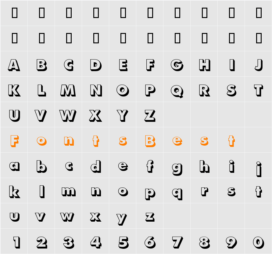 FutoralShadeDB Character Map