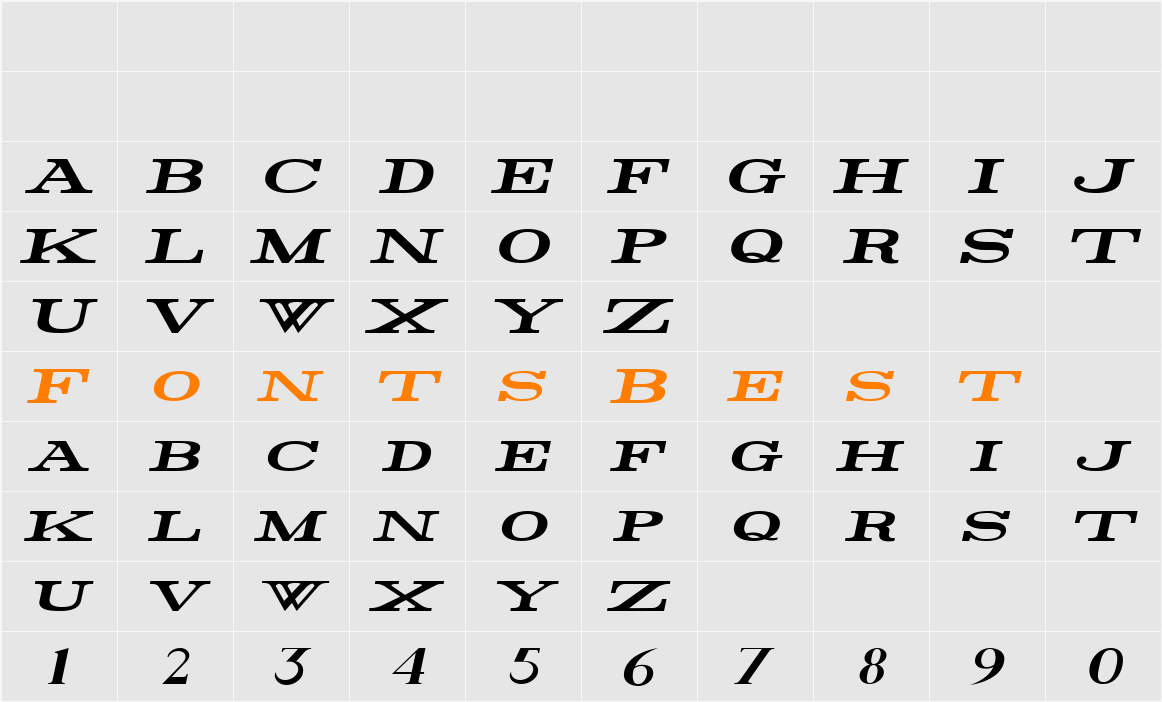 Rider Wide Character Map