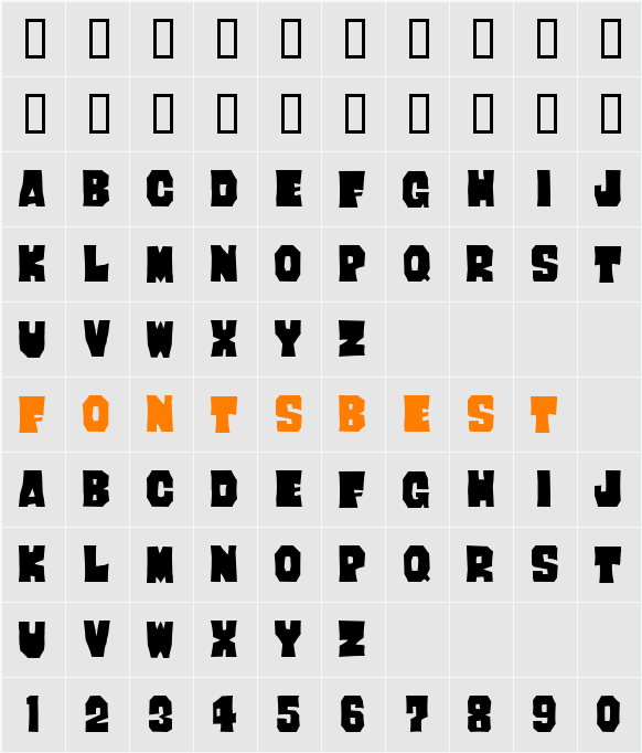 GIANtX Character Map