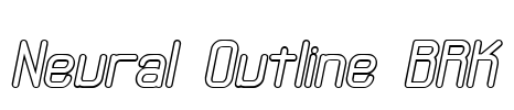 Neural Outline BRK Font Image