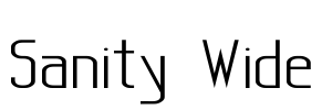 Sanity Wide Font Image