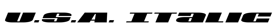 U.S.A. Italic Font Image