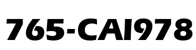 765-CAI978 Font Image