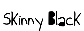 Skinny Black Font Image