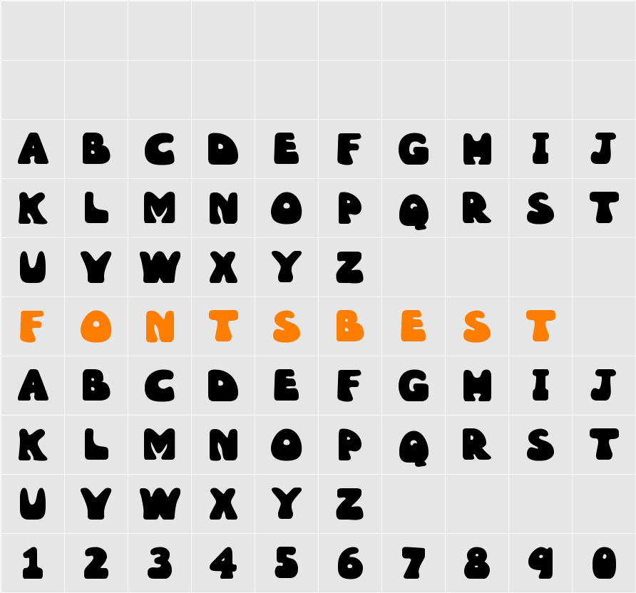 Wobbles Character Map