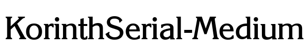 KorinthSerial-Medium Font Image
