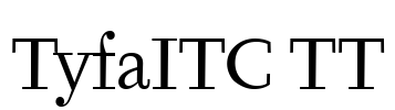 TyfaITC TT Font Image