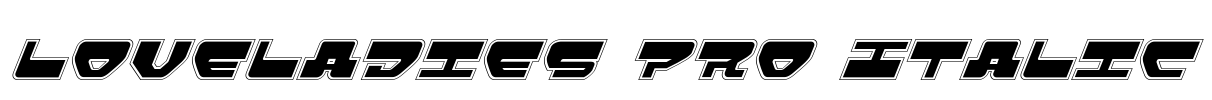 Loveladies Pro Italic Font Image