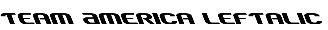 Team America Leftalic Font Image