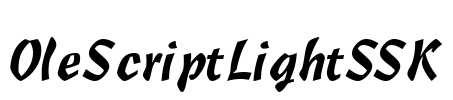 OleScriptLightSSK Font Image