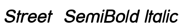 Street  SemiBold Italic Font Image
