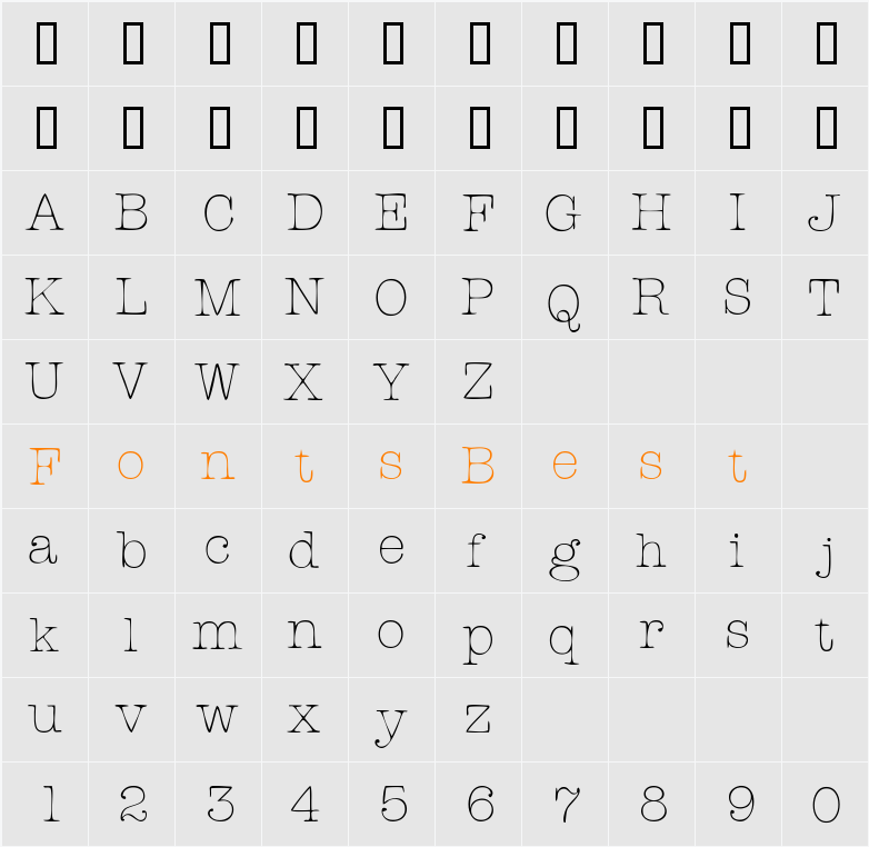 Rogers Character Map