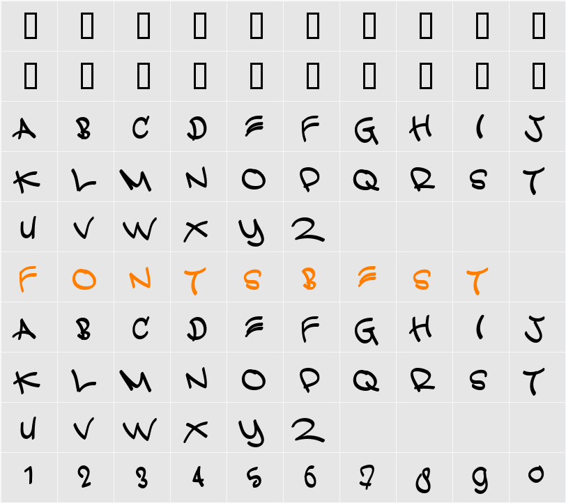basm Character Map