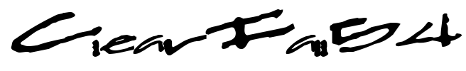ClearFall54 Font Image