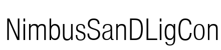 NimbusSanDLigCon Font Image