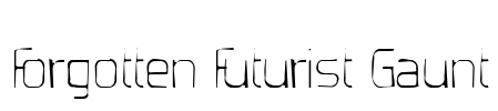 Forgotten Futurist Gaunt Font Image