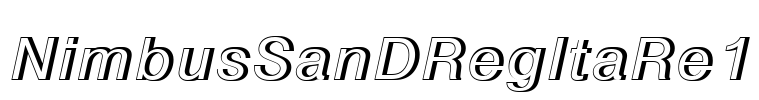 NimbusSanDRegItaRe1 Font Image
