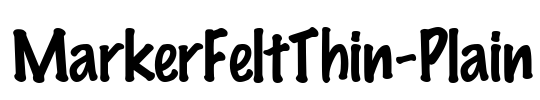 MarkerFeltThin-Plain Font Image