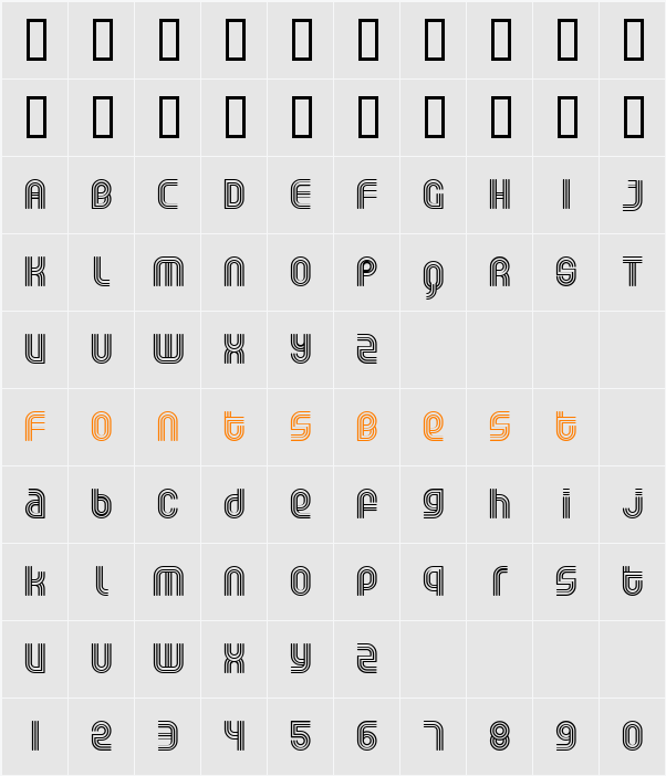 Rolloglide Character Map