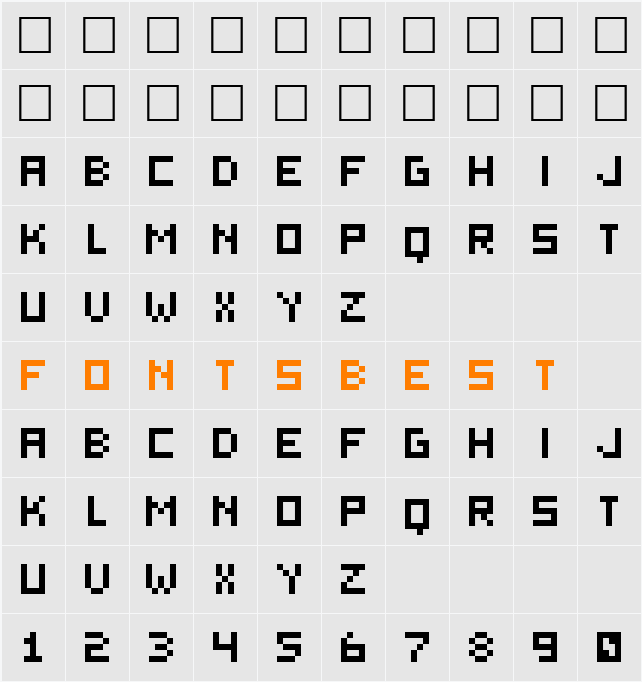 Hensi-00 Character Map