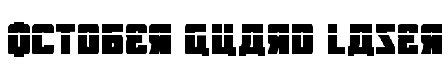 October Guard Laser Font Image
