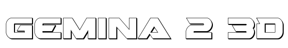 Gemina 2 3D Font Image