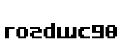 RoadWC98 Font Image