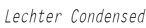 Lechter Condensed Font Image
