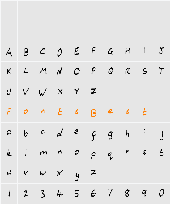 Rowan Fontified Character Map