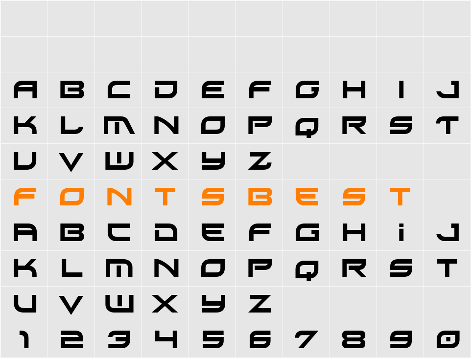 Xirod Character Map