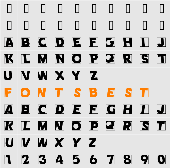 CometPositive Character Map