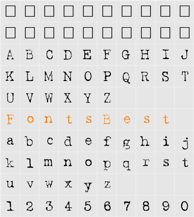 Harting2 Character Map
